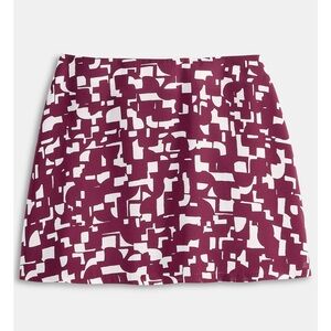 Women's Geo Puzzle Print A-Line Mini Skirt,